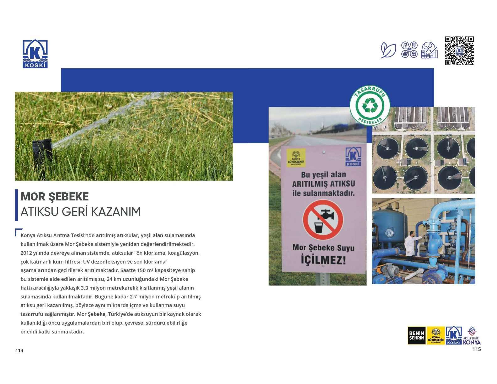 Mor Şebeke Atıksu Geri Kazanım