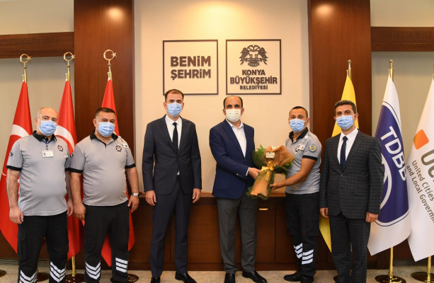 BAŞKAN ALTAY GÜVENLİK GÖREVLİLERİNİ AĞIRLADI