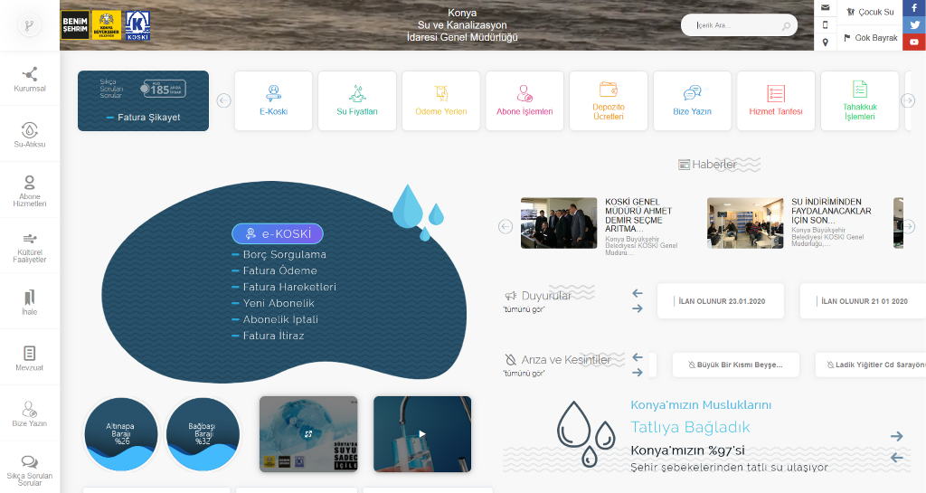 KOSKİ’NİN YENİ WEB SİTESİ HİZMETE SUNULDU